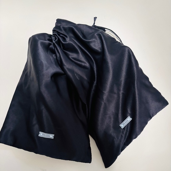 PRADA Pointy Black Pointed SlingBack With Logo Triangle Accent Size 37.5 - Picture 10 of 11